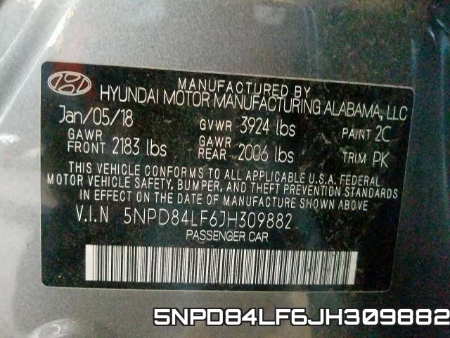 5NPD84LF6JH309882 фото 2