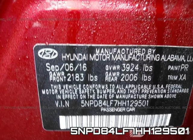 5NPD84LF7HH129501 фото 8