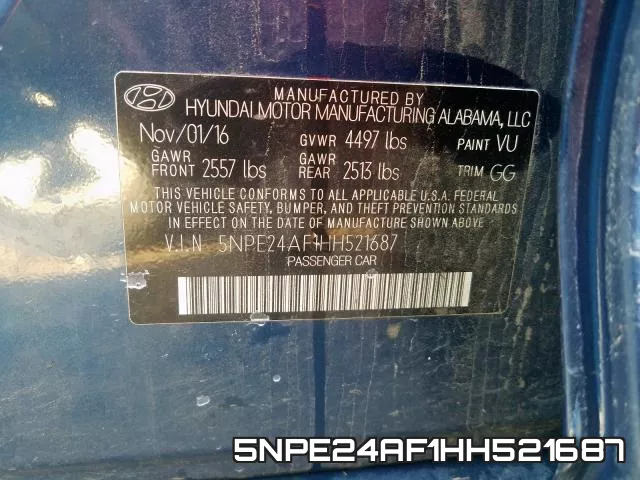 5NPE24AF1HH521687 фото 2