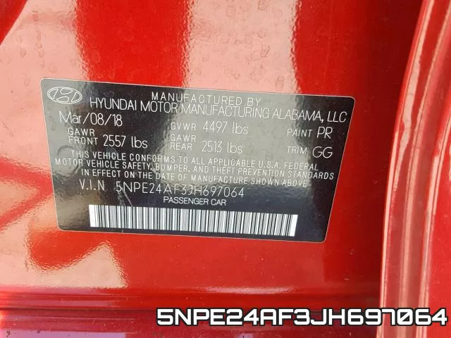 5NPE24AF3JH697064 фото 2