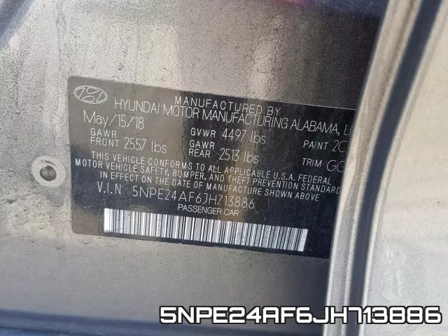 5NPE24AF6JH713886 фото 2
