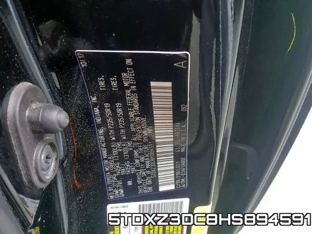 5TDXZ3DC8HS894591 фото 2