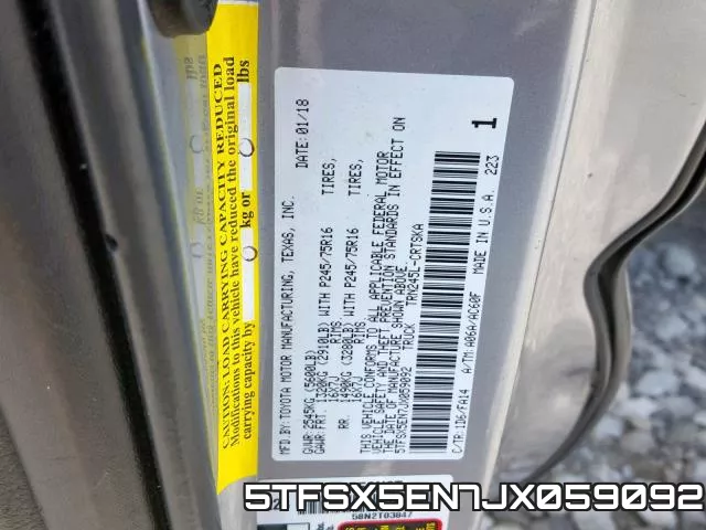 5TFSX5EN7JX059092 фото 2
