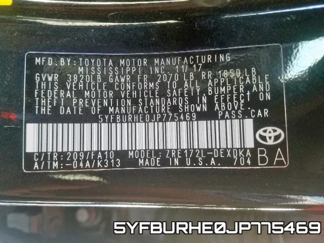 5YFBURHE0JP775469 фото 2