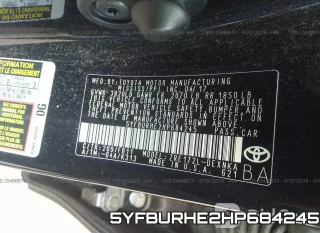 5YFBURHE2HP684245 фото 10