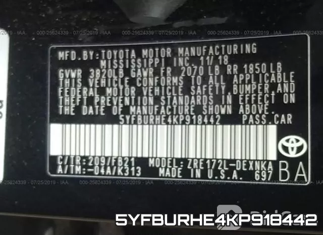 5YFBURHE4KP918442 фото 10