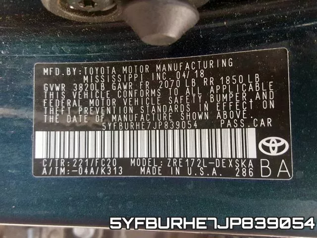 5YFBURHE7JP839054 фото 2