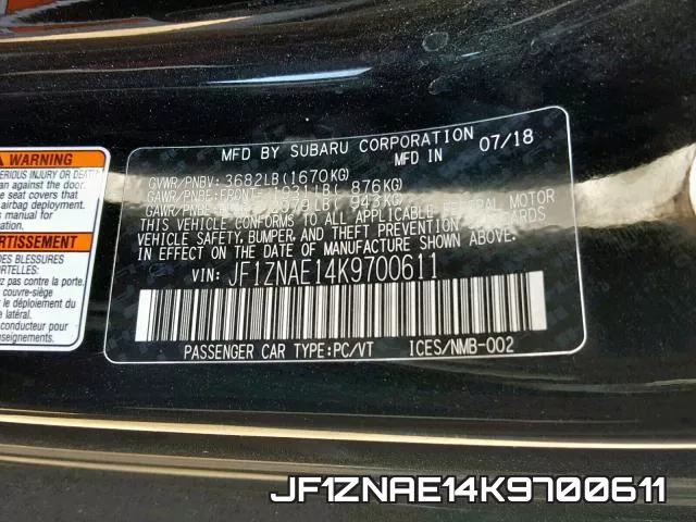 JF1ZNAE14K9700611 фото 2