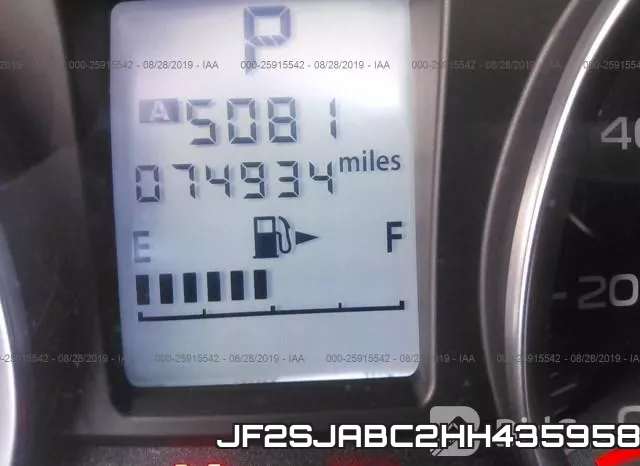 JF2SJABC2HH435958 фото 8