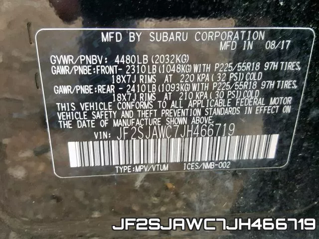 JF2SJAWC7JH466719 фото 2