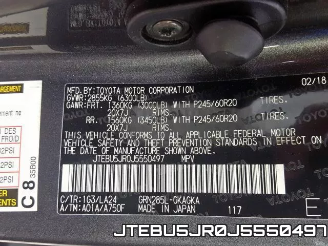 JTEBU5JR0J5550497 фото 2