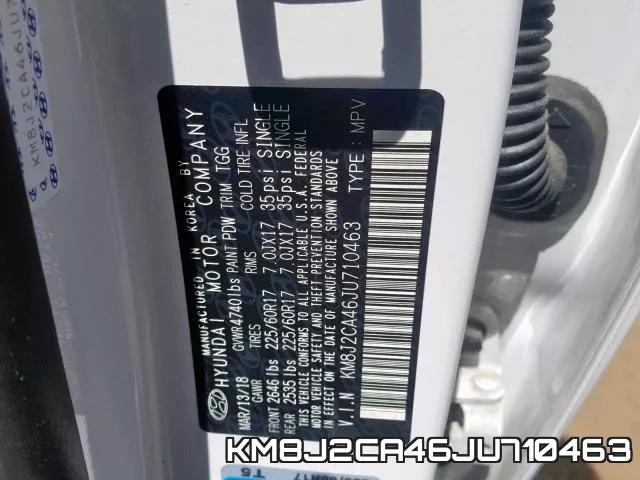 KM8J2CA46JU710463 фото 2