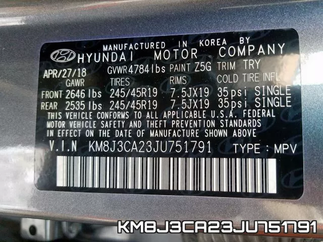 KM8J3CA23JU751791 фото 2