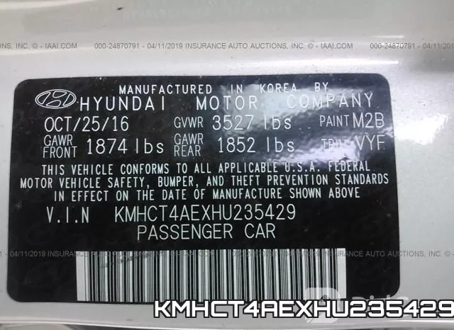 KMHCT4AEXHU235429 фото 10