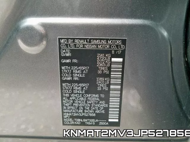 KNMAT2MV3JP527858 фото 2