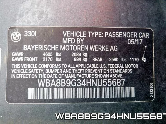 WBA8B9G34HNU55687 фото 2