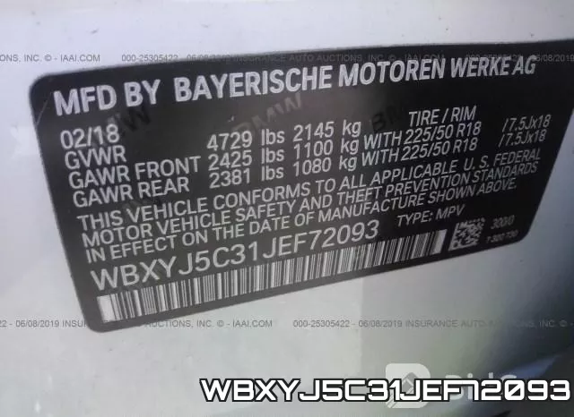 WBXYJ5C31JEF72093 фото 10
