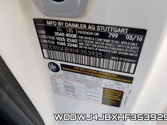 WDDWJ4JBXHF353925 фото 2