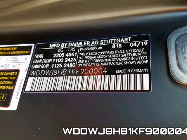 WDDWJ8HB1KF900004 фото 2