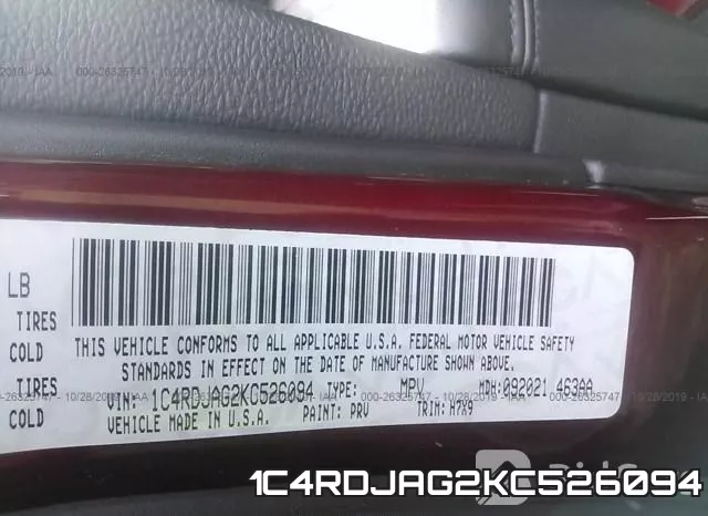 1C4RDJAG2KC526094 фото 10