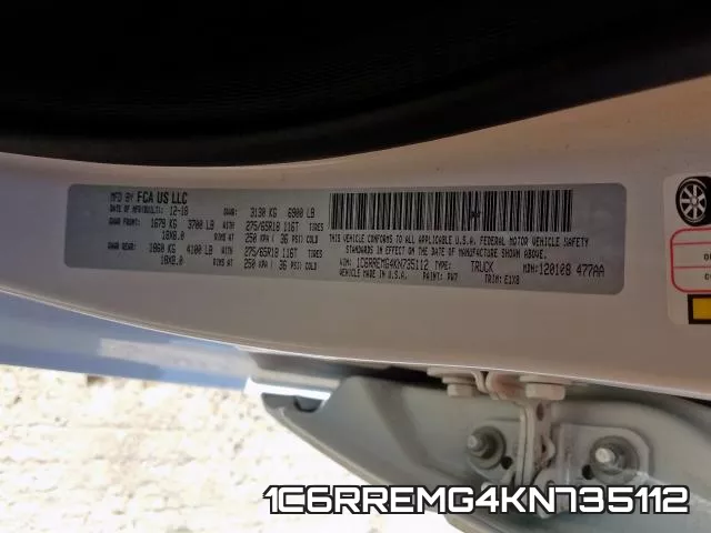 1C6RREMG4KN735112 фото 2