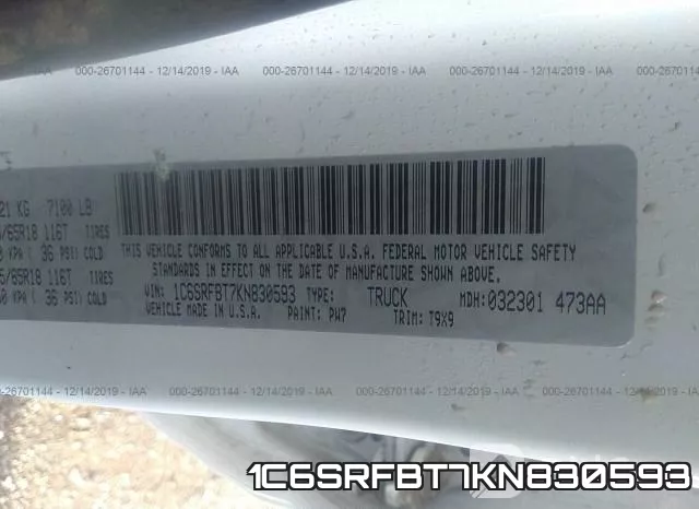 1C6SRFBT7KN830593 фото 10