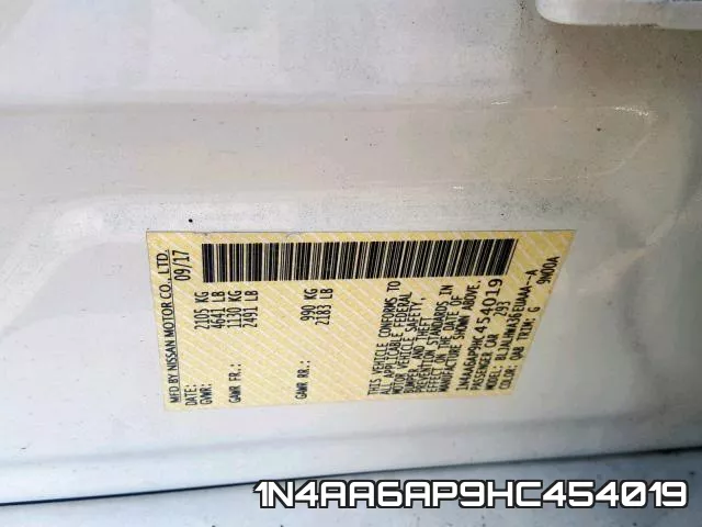 1N4AA6AP9HC454019 фото 2