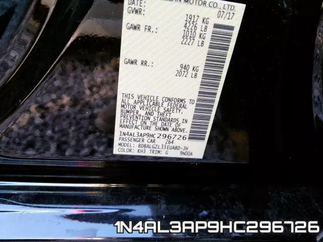 1N4AL3AP9HC296726 фото 2