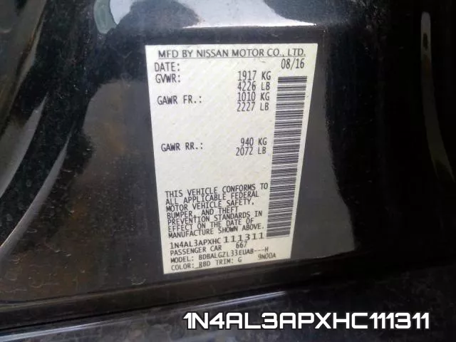1N4AL3APXHC111311 фото 2