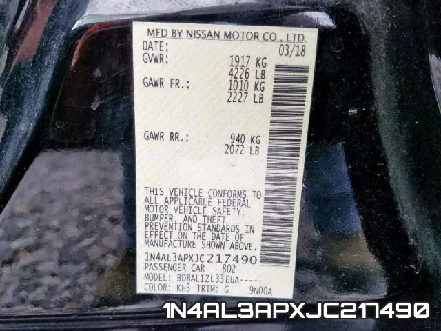 1N4AL3APXJC217490 фото 2