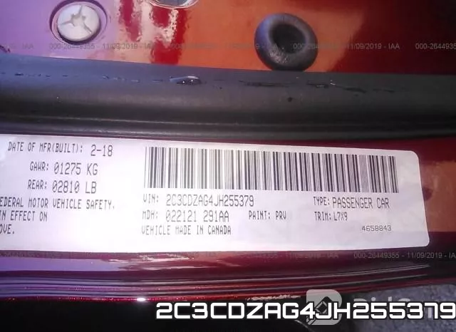 2C3CDZAG4JH255379 фото 10