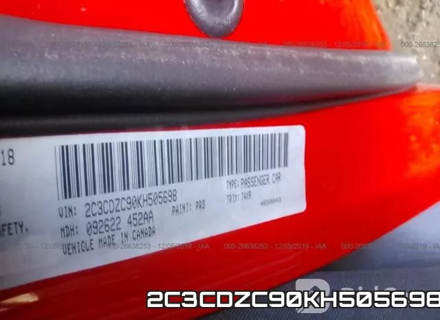 2C3CDZC90KH505698 фото 10