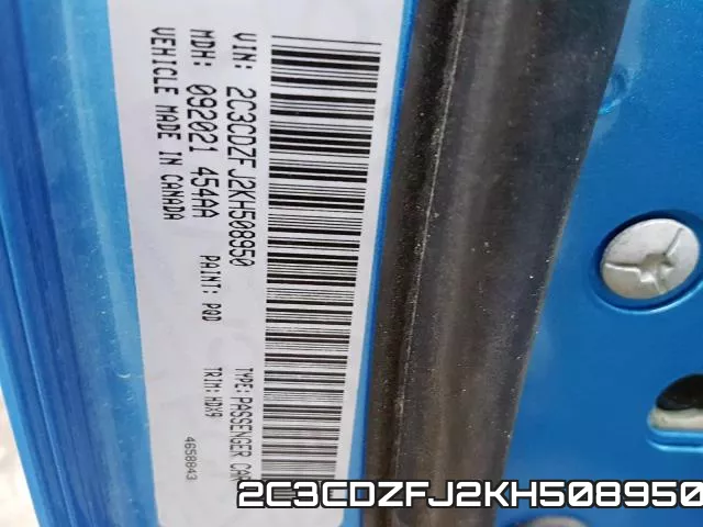 2C3CDZFJ2KH508950 фото 2