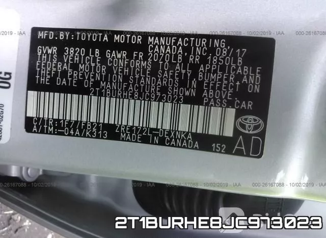 2T1BURHE8JC973023 фото 8