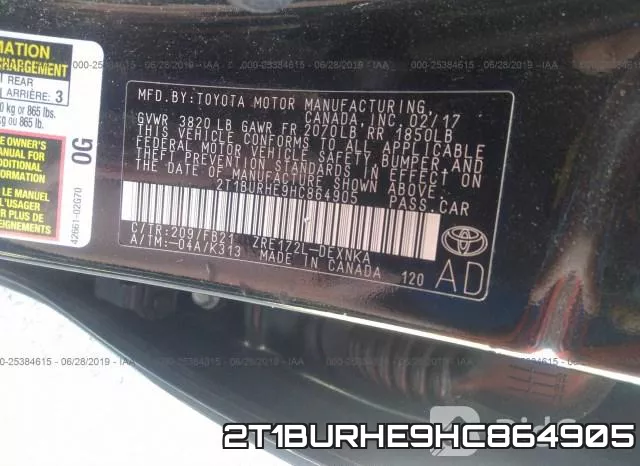 2T1BURHE9HC864905 фото 10