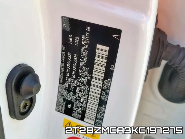 2T2BZMCA3KC197275 фото 2