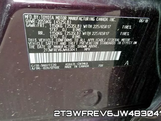 2T3WFREV6JW483041 фото 2