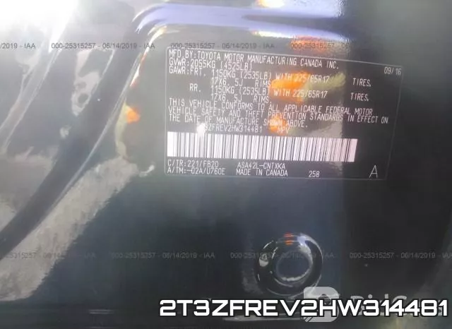 2T3ZFREV2HW314481 фото 10