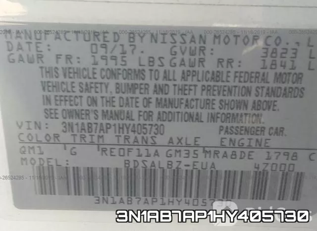 3N1AB7AP1HY405730 фото 10