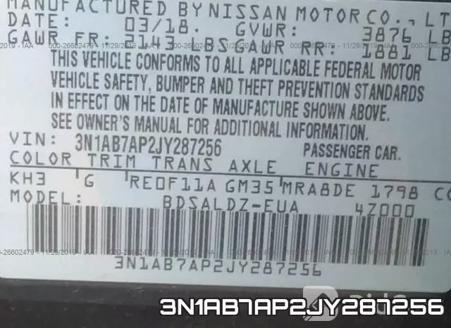 3N1AB7AP2JY287256 фото 10