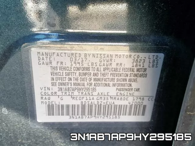 3N1AB7AP9HY295185 фото 2