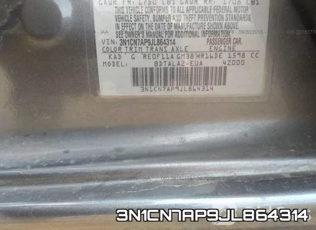 3N1CN7AP9JL864314 фото 10