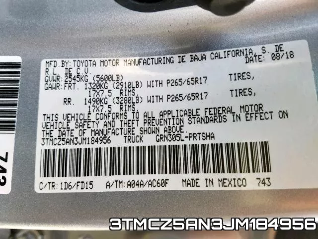 3TMCZ5AN3JM184956 фото 2