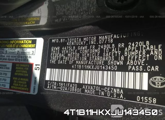 4T1B11HKXJU143450 фото 8