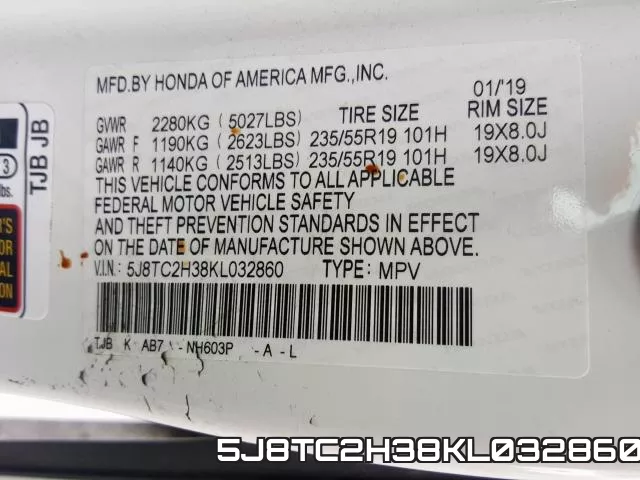 5J8TC2H38KL032860 фото 2