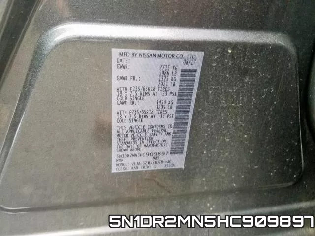 5N1DR2MN5HC909897 фото 2