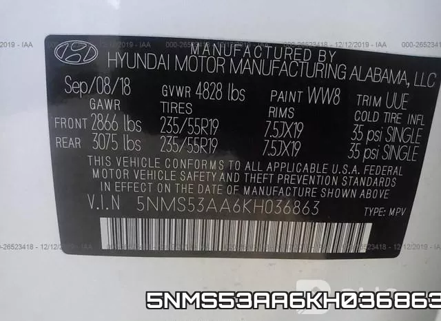 5NMS53AA6KH036863 фото 10