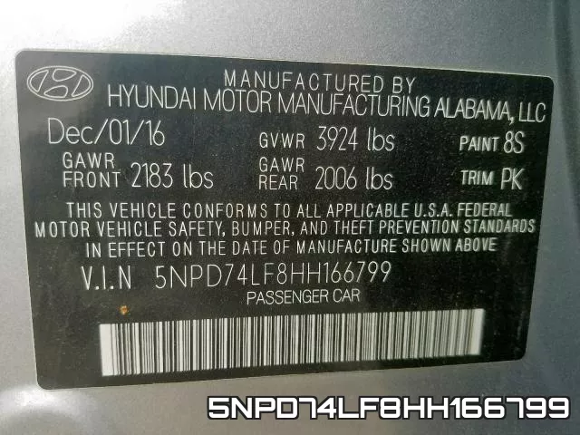 5NPD74LF8HH166799 фото 2