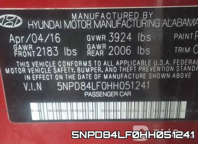 5NPD84LF0HH051241 фото 10