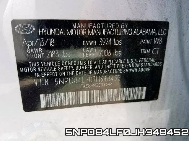 5NPD84LF0JH348452 фото 2